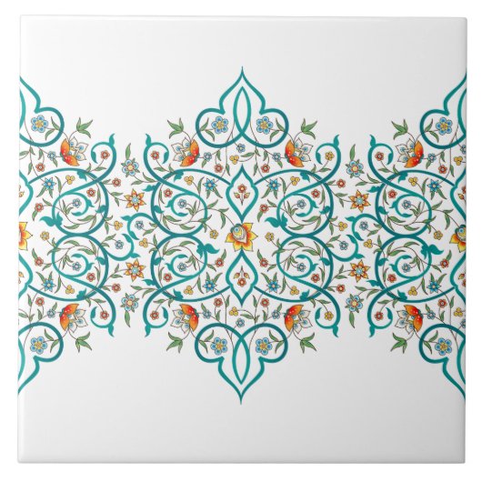 Carreau Conception de bordure sans couture Arabesque Vinta (Devant)