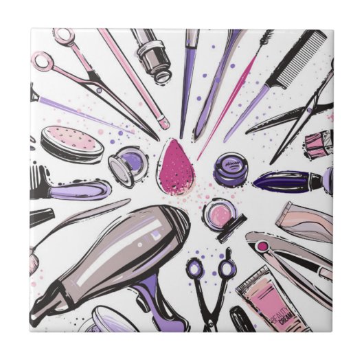 Carreau Conception de cercle de maquillage (Devant)