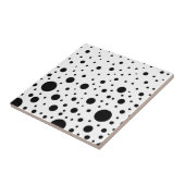 Carreau Conception de cercle noir et blanc (Côté)