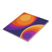 Carreau Conception de cercles rétro colorés (Côté)