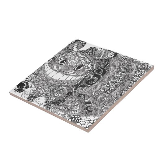 Carreau Conception de chat de Cheshire (Côté)