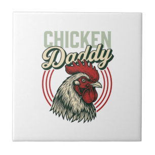 Carreau Conception de chemise de coq de papa de poulet vin