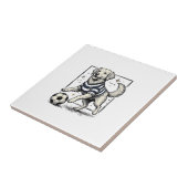 Carreau Conception de chemise de gravure de chien de footb (Côté)