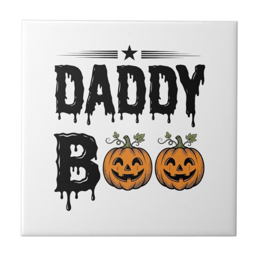 Carreau Conception de chemise de pumpkin Halloween vintage (Devant)