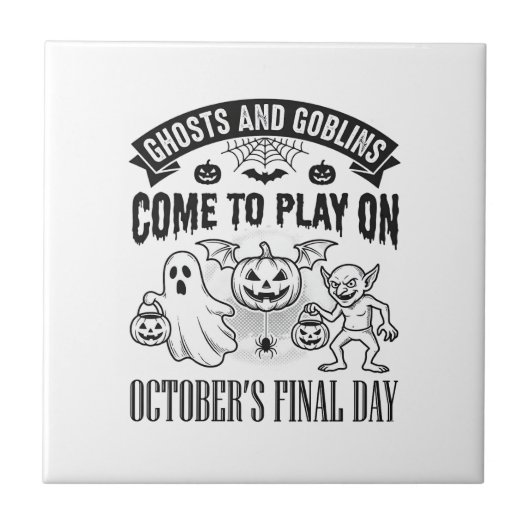 Carreau Conception de chemise Halloween Fantômes et Gobeli (Devant)
