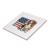 Carreau Conception de chemise pour chien de drapeau patrio (Côté)