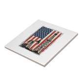 Carreau Conception de chemise vectorielle du drapeau améri (Côté)