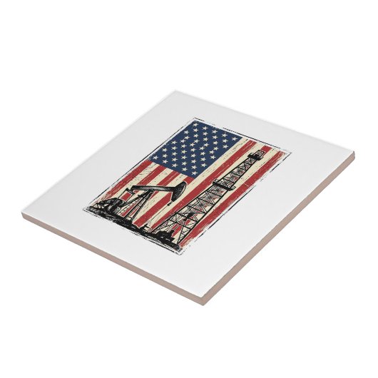 Carreau Conception de chemise vectorielle du drapeau améri (Côté)