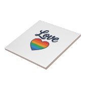 Carreau Conception de chemise vectorielle Love Rainbow Hea (Côté)