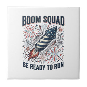 Carreau Conception de chemise vintage Boom Squad Feux d'ar