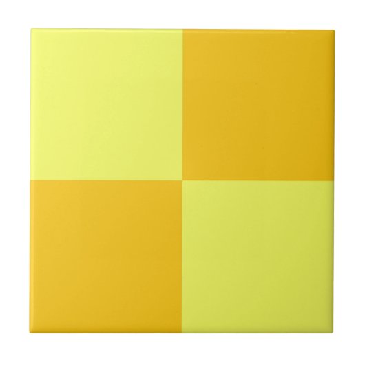 Carreau Conception de chèques jaune clair et foncé (Devant)