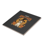 Carreau Conception de chien de citrouille de Beagle Hallow (Côté)