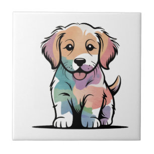 Carreau Conception de chiot mignon