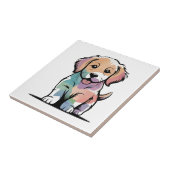 Carreau Conception de chiot mignon (Côté)