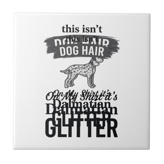 Carreau Conception de citation de cheveux de chien drôle d (Devant)