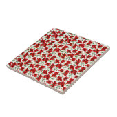 Carreau Conception de coquelicot rouge (Côté)