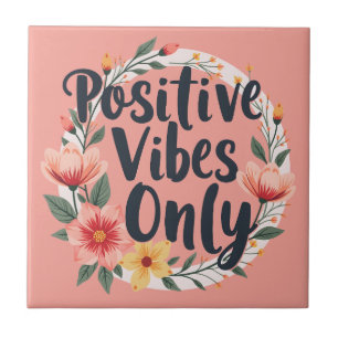 Carreau Conception de couronne florale « Vibes Positives U