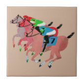 Carreau Conception de course de chevaux de personnaliser (Devant)