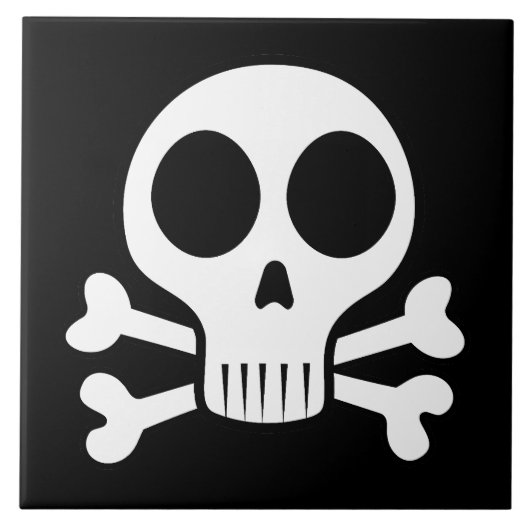 Carreau Conception de crâne de pirate (Devant)