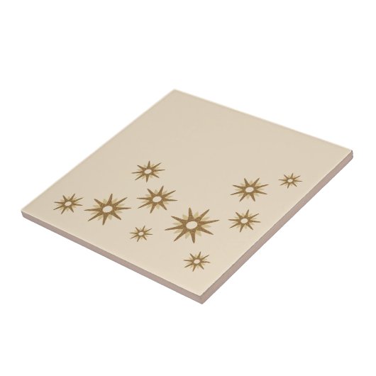 Carreau Conception de démarrage Gold du milieu du siècle (Côté)