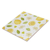 Carreau Conception de design aquarelle Citrons & Fleurs (Côté)