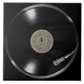 Carreau Conception de disque vinyle vintage rétro (Devant)