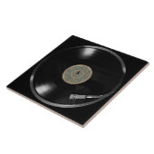 Carreau Conception de disque vinyle vintage rétro (Côté)