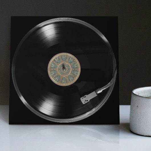 Carreau Conception de disque vinyle vintage rétro