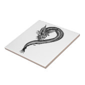 Carreau Conception de dragon noir et blanc (Côté)