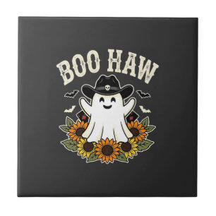 Carreau Conception de fantôme Halloween occidental Boo Haw