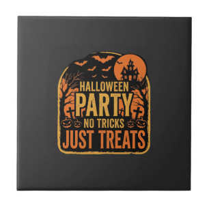 Carreau Conception de fête d'Halloween pas de tours juste