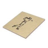 Carreau Conception de golfeur en cuir (Côté)