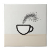 Carreau Conception de la coupe de café Abstraite (Devant)