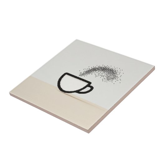 Carreau Conception de la coupe de café Abstraite (Côté)