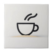 Carreau Conception de la coupe de café Abstraite (Devant)