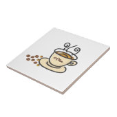 Carreau Conception de la coupe de café et des fèves de caf (Côté)