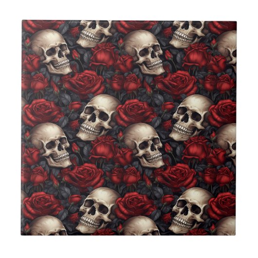 Carreau Conception de la série A Skull and Roses 10 (Devant)
