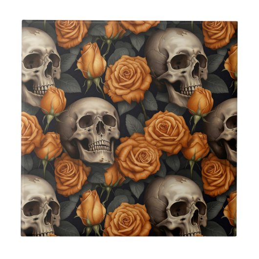 Carreau Conception de la série A Skull and Roses 11 (Devant)
