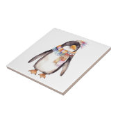 Carreau Conception de manchot hippie aquarelle boho mignon (Côté)