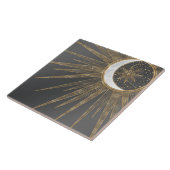 Carreau Conception de mandala de soleil et de lune avec de (Côté)