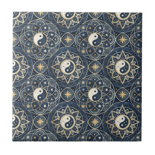 Carreau Conception de Mandala d'Harmonie Céleste Yin Yang