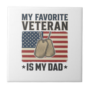 Carreau Conception de médailles patriotiques pour papa vét