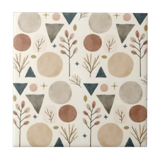 Carreau Conception de motif botanique géométrique boho 385