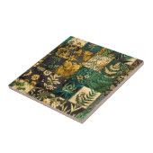 Carreau ✨Conception de motif floral en patchwork botanique (Côté)