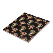 Carreau Conception de motif singe noir (Côté)