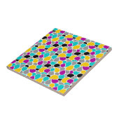 Carreau Conception de motifs transparents colorés mignons (Côté)