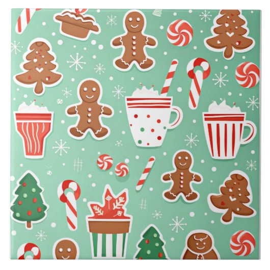 Carreau Conception de pain d'épices de Noël (Devant)