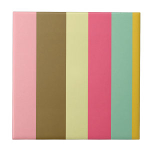 Carreau Conception de palette de couleurs rayées d'été