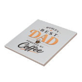 Carreau Conception de papa amateur de café drôle (Côté)