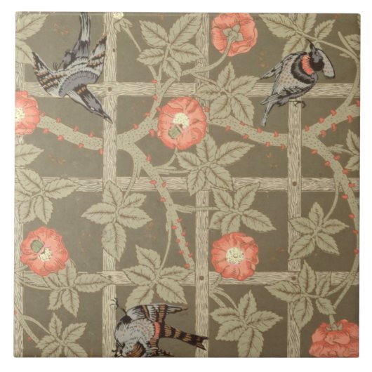 Carreau Conception de papier peint de treillis avec un (Devant)